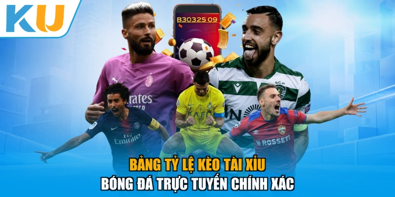 Bảng tỷ lệ kèo Tài Xỉu bóng đá trực tuyến chính xác
